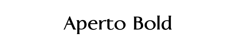Aperto Bold font preview