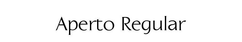 Aperto Regular font preview