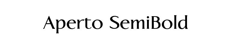 Aperto SemiBold font preview
