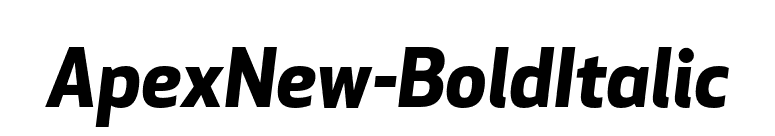 ApexNew-BoldItalic font preview