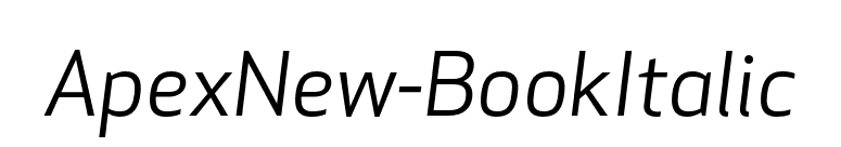ApexNew-BookItalic font preview