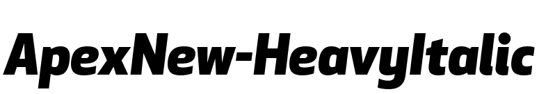 ApexNew-HeavyItalic font preview