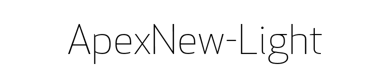 ApexNew-Light font preview