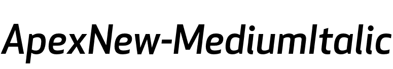 ApexNew-MediumItalic font preview