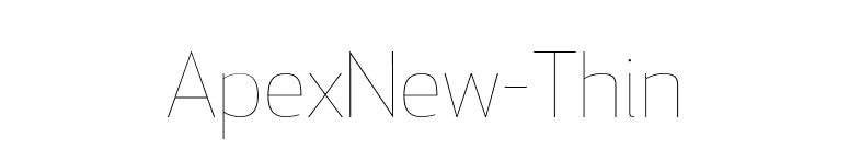 ApexNew-Thin font preview