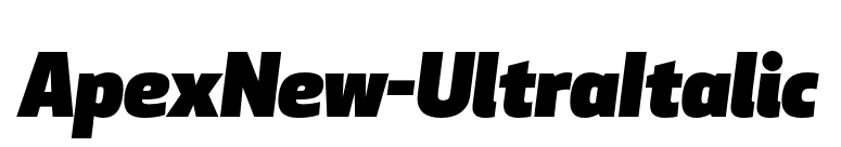 ApexNew-UltraItalic font preview