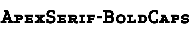 ApexSerif-BoldCaps font preview