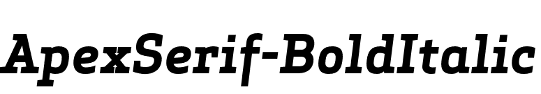 ApexSerif-BoldItalic font preview