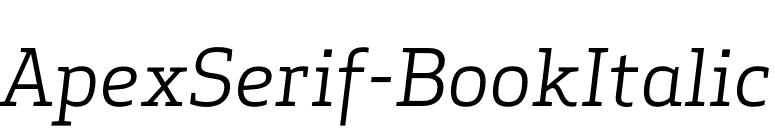 ApexSerif-BookItalic font preview