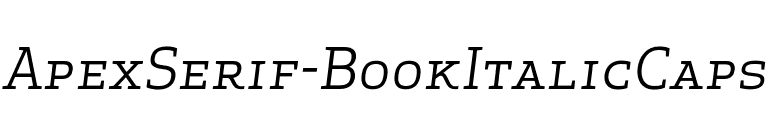 ApexSerif-BookItalicCaps font preview