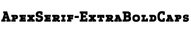 ApexSerif-ExtraBoldCaps font preview