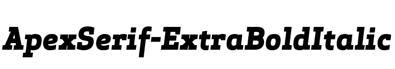 ApexSerif-ExtraBoldItalic font preview