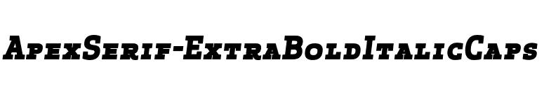 ApexSerif-ExtraBoldItalicCaps font preview