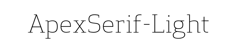 ApexSerif-Light font preview