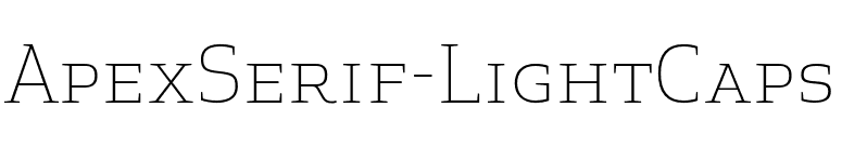 ApexSerif-LightCaps font preview