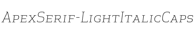 ApexSerif-LightItalicCaps font preview