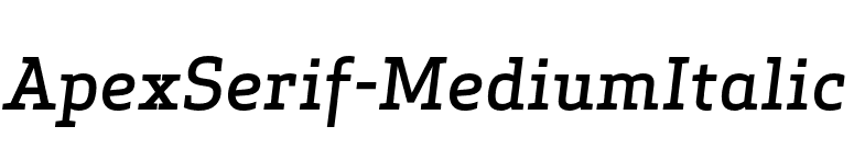 ApexSerif-MediumItalic font preview