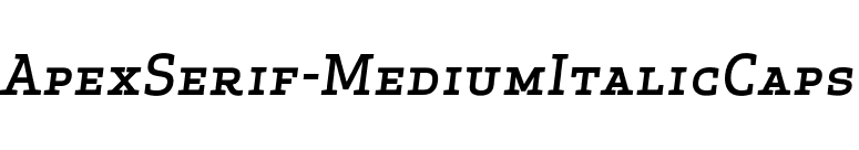 ApexSerif-MediumItalicCaps font preview
