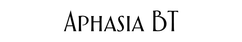 Aphasia BT font preview