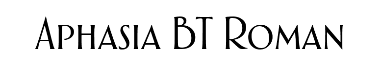 Aphasia BT Roman font preview