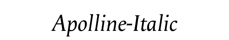 Apolline-Italic font preview