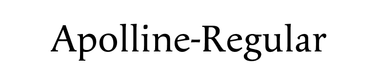 Apolline-Regular font preview