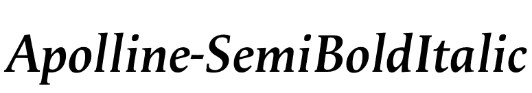 Apolline-SemiBoldItalic font preview