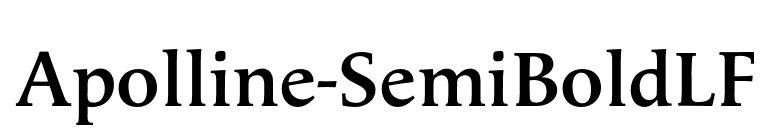 Apolline-SemiBoldLF font preview