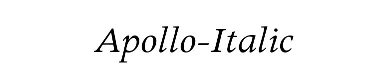 Apollo-Italic font preview