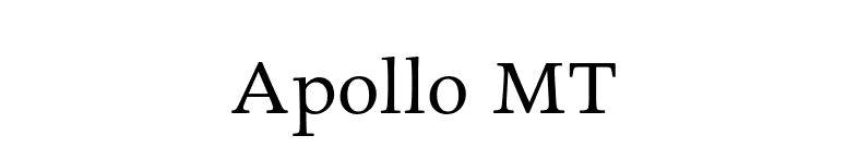 Apollo MT font preview
