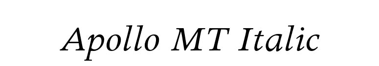 Apollo MT Italic font preview