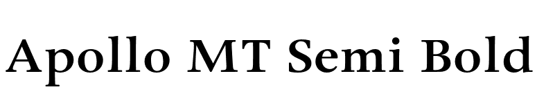 Apollo MT Semi Bold font preview