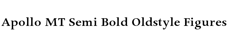 Apollo MT Semi Bold Oldstyle Figures font preview
