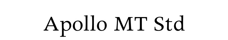 Apollo MT Std font preview
