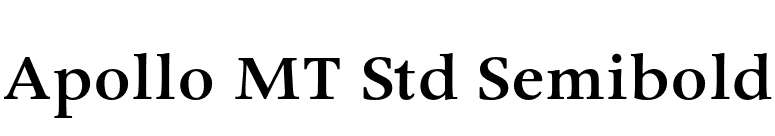 Apollo MT Std Semibold font preview