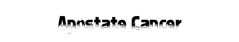 Apostate Cancer font preview