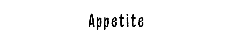 Appetite font preview
