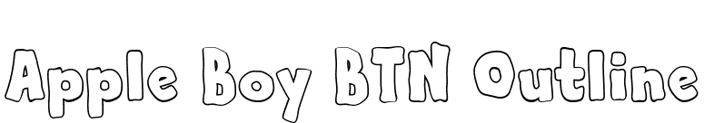 Apple Boy BTN Outline font preview