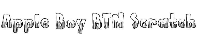Apple Boy BTN Scratch font preview