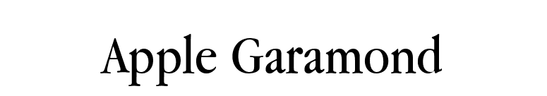 Apple Garamond font preview