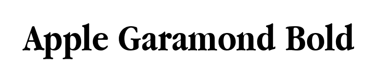 Apple Garamond Bold font preview