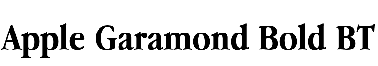 Apple Garamond Bold BT font preview