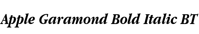 Apple Garamond Bold Italic BT font preview