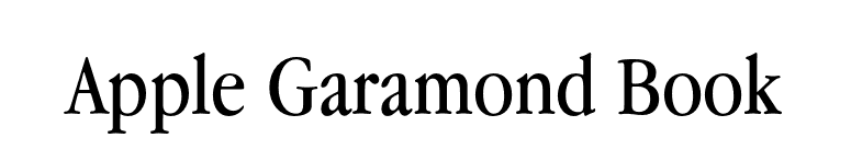 Apple Garamond Book font preview