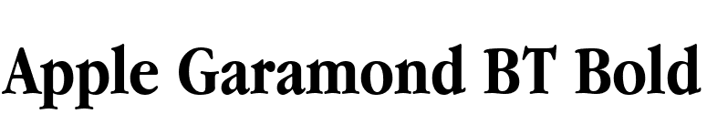 Apple Garamond BT Bold font preview