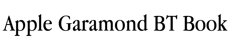 Apple Garamond BT Book font preview
