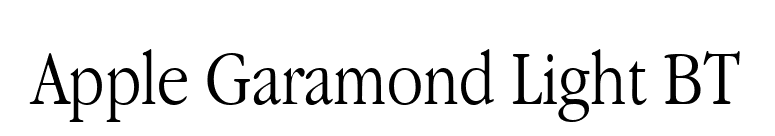 Apple Garamond Light BT font preview