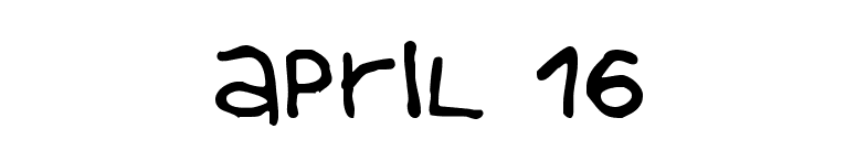 April 16 font preview