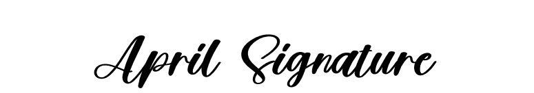 April Signature font preview