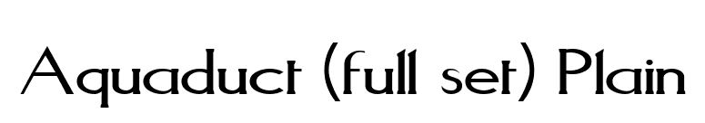 Aquaduct (full set) Plain font preview